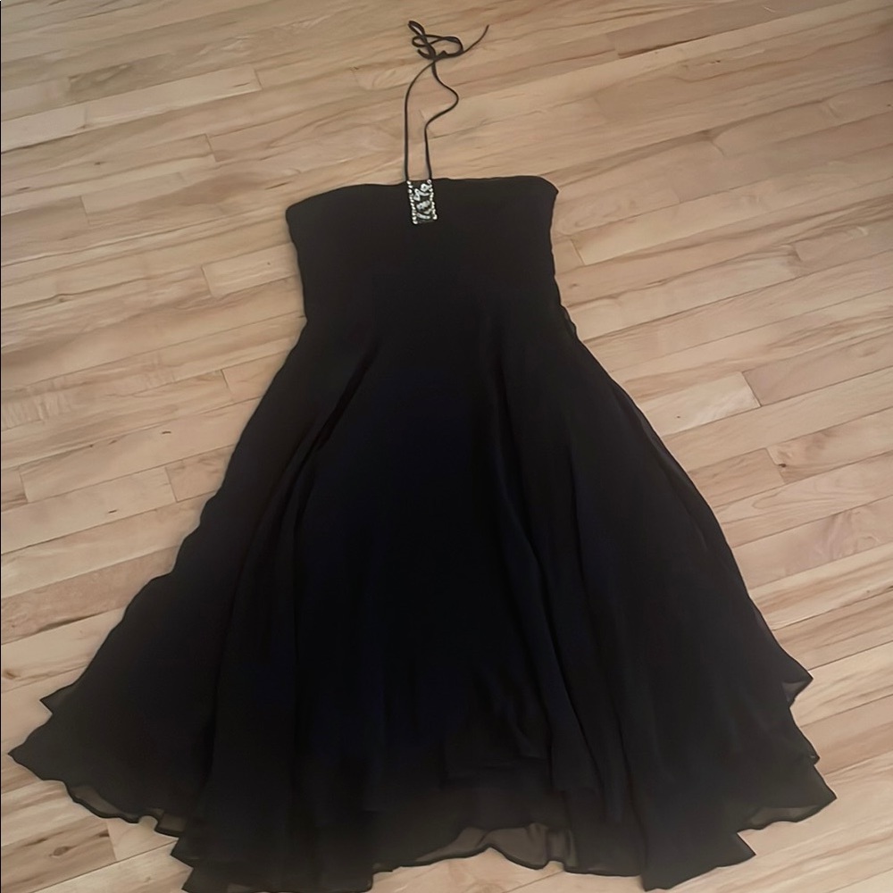Twinkle by Wenlan Strapless Black Dress